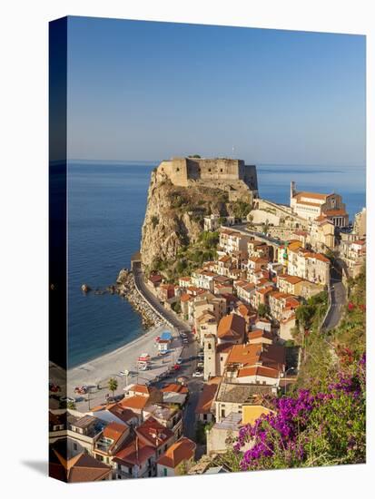 Town View With Castello Ruffo, Scilla, Calabria, Italy-Peter Adams-Premier Image Canvas