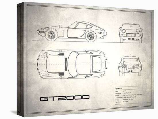 Toyota GT2000 White-Mark Rogan-Stretched Canvas