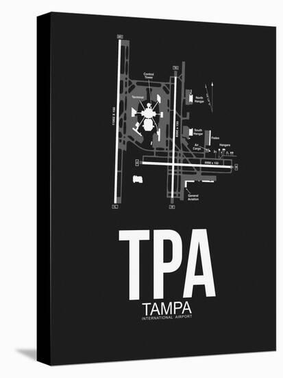TPA Tampa Airport Black-NaxArt-Stretched Canvas