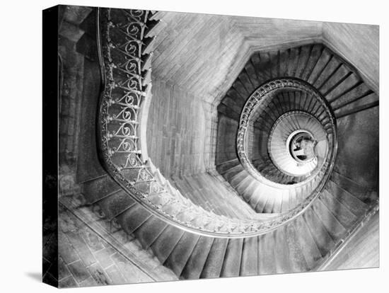 Traboule Staircase, Lyon, France-Walter Bibikow-Premier Image Canvas