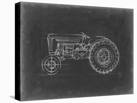 Tractor Blueprint I-Ethan Harper-Stretched Canvas