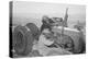 Tractor Repair: Driver Benji Iguchi, Mechanic Henry Hanawa, Manzanar Relocation Center, California-Ansel Adams-Stretched Canvas