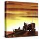 "Tractors at Sunset," October 3, 1942-Arthur C. Radebaugh-Premier Image Canvas