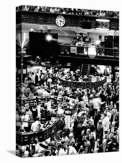 Trading Floor of the New York Stock Exchange on August 16, 1971-null-Stretched Canvas