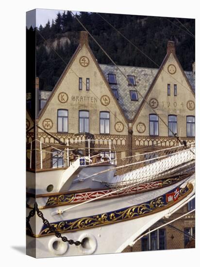 Traditional Architecture and Vessel of Bergen, Norway-Michele Molinari-Premier Image Canvas