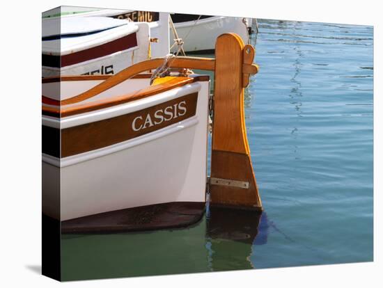 Traditional Boat with Wooden Rudder, Cassis, Cote d'Azur, Var, France-Per Karlsson-Premier Image Canvas