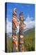 Traditional Canadian Native Totem Poles at Sunwapta Falls Resort-Neale Clark-Premier Image Canvas