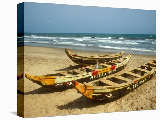 Traditional Fishing Boats on Kokrobite Beach, Greater Accra Region, Gulf of Guinea, Ghana-Alison Jones-Premier Image Canvas