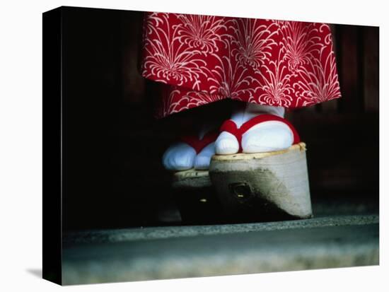 Traditional Geta (Wooden Sandals), Kyoto, Kinki, Japan,-Frank Carter-Premier Image Canvas