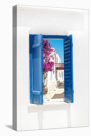 Traditional Greek Window on Sifnos Island, Greece-papadimitriou-Premier Image Canvas