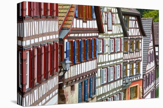 Traditional Half Timbered Buildings in Schiltach's Picturesque Medieval Altstad, Baden-Wurttemberg-Doug Pearson-Premier Image Canvas