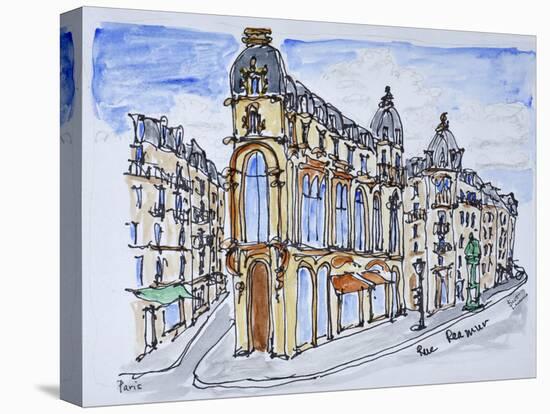 Traditional Haussmann style buildings on Rue Reaumur, Paris, France-Richard Lawrence-Premier Image Canvas