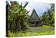 Traditional House with Stone Money in Front, Island of Yap, Micronesia-Michael Runkel-Premier Image Canvas