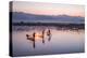 Traditional Intha fisherman, Inle Lake, Shan State, Burma, (MR)-Jan Christopher Becke-Premier Image Canvas