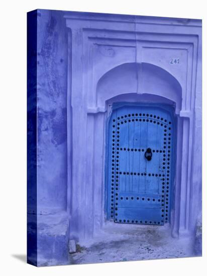 Traditional Moorish-styled Blue Door, Morocco-Merrill Images-Premier Image Canvas