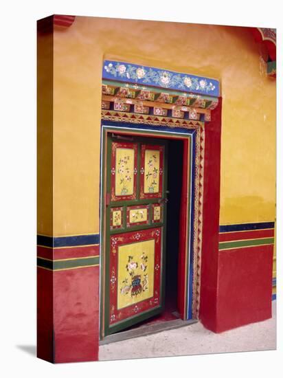 Traditional Painted Door in the Summer Palace of the Dalai Lama, Norbulingka, Lhasa, Tibet, China-Gina Corrigan-Premier Image Canvas