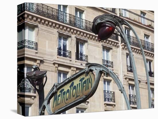 Traditional Parisian Metro Sign, Paris, France, Europe-Martin Child-Premier Image Canvas