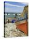 Traditional Portuguese Fishing Boats in a Small Coastal Harbour, Beja District, Portugal-Neale Clarke-Premier Image Canvas