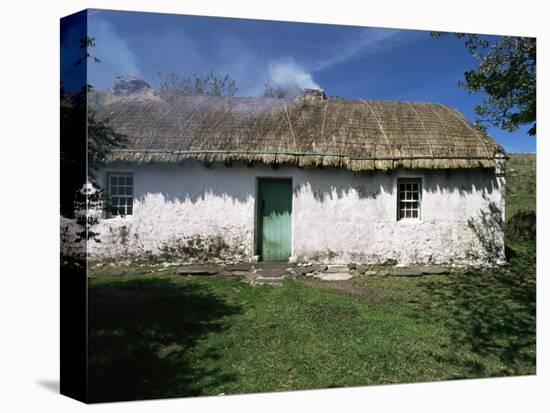 Traditional Thatched Cottage Near Glencolumbkille, County Donegal, Ulster, Eire-Gavin Hellier-Premier Image Canvas