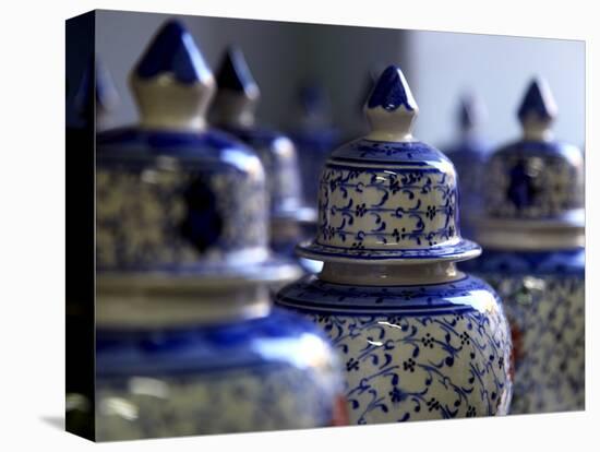 Traditional Turkish Vases on Display in a Market Stall in the Old City of Antayla, Anatolia, Turkey-David Pickford-Premier Image Canvas