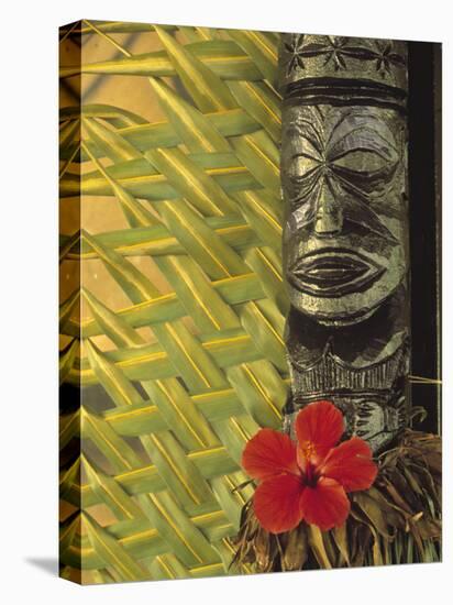 Traditional Wood Carving, Rarotonga, Cook Islands-Neil Farrin-Premier Image Canvas