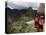 Traditionally Dressed Children Looking over the Ruins of Machu Picchu, UNESCO World Heritage Site, -Simon Montgomery-Premier Image Canvas