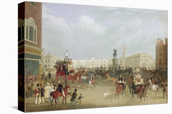 Trafalgar Square in London. 1836-James Pollard-Premier Image Canvas