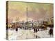 Trafalgar Square under Snow, London-John Sutton-Premier Image Canvas