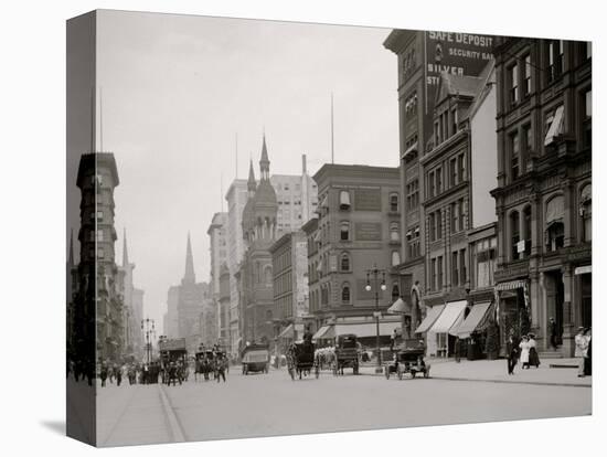 Traffic at Fifth Avenue and Forty-Second Street, New York, N.Y.-null-Stretched Canvas