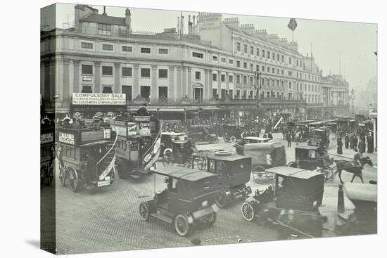 Traffic at Oxford Circus, London, 1910-null-Premier Image Canvas