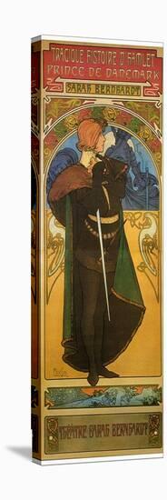 Tragedy Of Hamlet With Sarah Bernhardt-Alphonse Mucha-Stretched Canvas