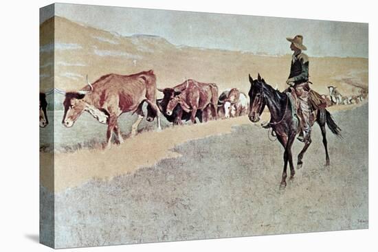 Trailing Texas Longhorns-Frederic Sackrider Remington-Premier Image Canvas