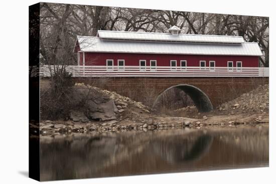 Train Bridge, Kansas, USA-Michael Scheufler-Premier Image Canvas