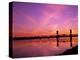 Train Bridge Over Columbia River at Sunrise, Pasco-Kennewick, Washington, USA-Jamie & Judy Wild-Premier Image Canvas