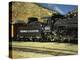 Train Driver and Engine of the Durango and Silverton Passenger Steam Train, Colorado, USA-Gavin Hellier-Premier Image Canvas