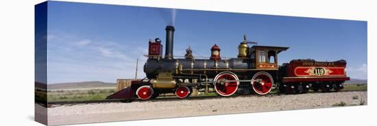 Train Engine on a Railroad Track, Locomotive 119, Golden Spike National Historic Site, Utah, USA-null-Premier Image Canvas