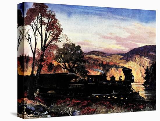 Train in the Country-Sheldon Pennoyer-Premier Image Canvas