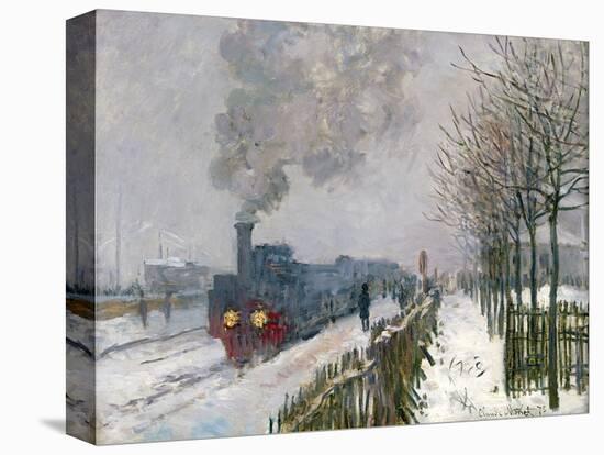 Train in the Snow or the Locomotive, 1875-Claude Monet-Premier Image Canvas