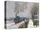 Train in the Snow or the Locomotive, 1875-Claude Monet-Premier Image Canvas