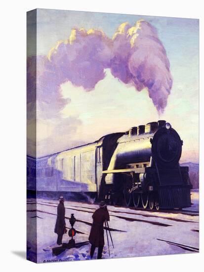 Train in Winter-A. Sheldon Pennoyer-Premier Image Canvas