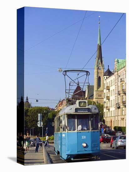 Tram, Stockholm, Sweden-Russell Young-Premier Image Canvas
