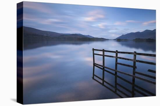 Tranquil Derwent Water at Dusk, Lake District, Cumbria, England. Autumn (October)-Adam Burton-Premier Image Canvas