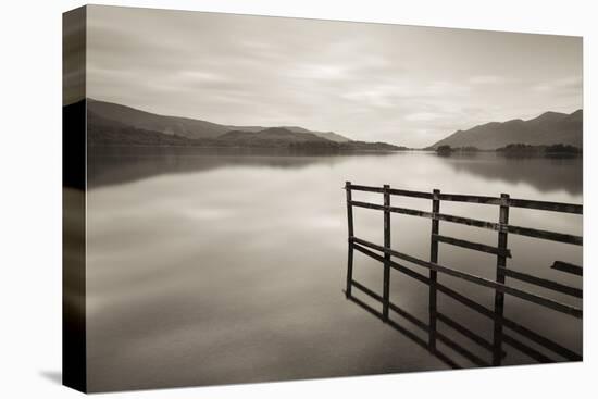 Tranquil Derwent Water at Dusk, Lake District, Cumbria, England. Autumn (October)-Adam Burton-Premier Image Canvas