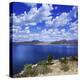 Tranquil Lake Against Cloudy Sky, Sardinia, Italy-null-Premier Image Canvas