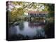 Tranquil Scene with Covered Bridge-null-Premier Image Canvas