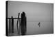 Tranquil Sea View with Wooden Jetty-Sharon Wish-Premier Image Canvas