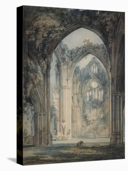 Transept of Tintern Abbey, Monmouthshire, C.1794 (W/C over Graphite with Pen & Black Ink on Paper)-Joseph Mallord William Turner-Premier Image Canvas