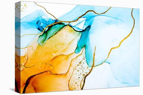 Transparent Creativity. Abstract Artwork. Trendy Wallpaper. Ink Colors are Amazingly Bright, Lumino-CARACOLLA-Premier Image Canvas