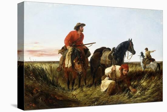 Trappers Following the Trail: at Fault, 1851-Arthur Fitzwilliam Tait-Premier Image Canvas