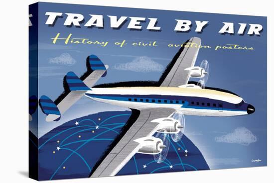 Travel By Air, History of Civil Aviation Posters-Michael Crampton-Stretched Canvas
